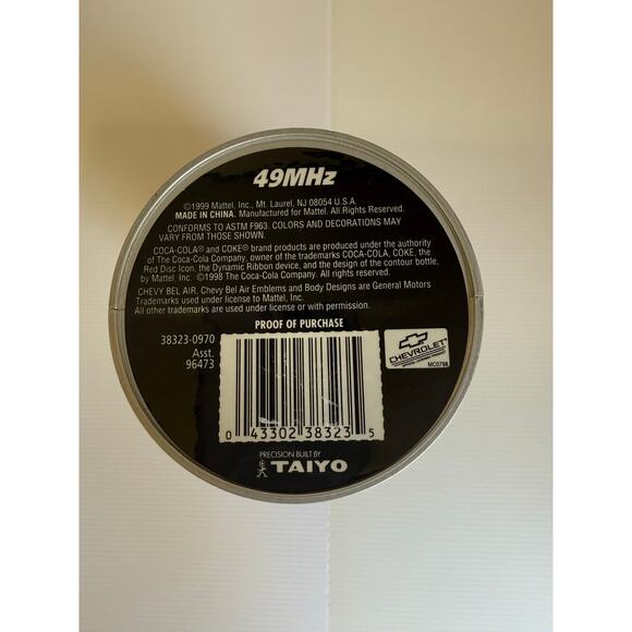 Coca-Cola ’57 Chevy Canned Heat Tyco R/C Car – Mattel Wheels 49 MHz - Picture 15 of 15